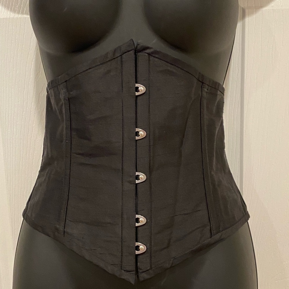 Black Corset with Hourglass Silhouette